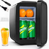 Mini Fridge for Bedroom, 4L/6 Can Small Refrigerator, Skincare Fridge for Drinks, Cosmetics, Beverage, Food, Black