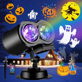 Anoak Halloween Projector Lights Outdoor, 2-in-1 HD Waterproof Holiday Projector with Remote for Halloween, Christmas, Happy New Year Decorations