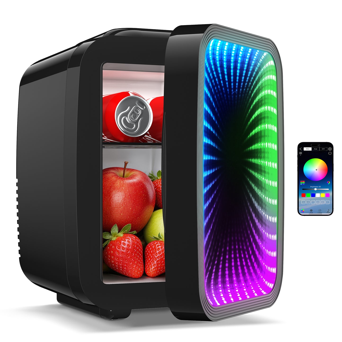 4L Mini Fridge with App-Controlled Gaming Light | Cooler & Warmer