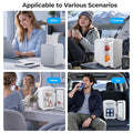 BEICHEN Mini Fridge, 4 Liter/6 Can Small Fridge for Bedroom, Car, Office, Brushed Finish, AC/DC