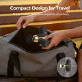Morfone Mini Massage Gun with Red Light & Heat, Portable Deep Tissue Massager with 4 Heads for Home Office Travel, Black
