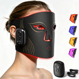 Morfone Red Light Therapy Mask for Face, Wireless LED Face Mask, 4 Modes Red Light Mask with 660nm & 850nm, Portable Facial Skincare Mask for Home Travel