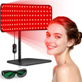 Morfone Red Light Lamp for Body and Face, Tri-Wavelength Red Light Panel with 660nm 850nm 940nm, Near Infrared Light Device with 270° Adjustable Stand for Home Office Travel Use