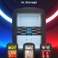 Mini Kühlschrank, 4L / 6 Dosen Leise Minikühlschrank, 7 RGB Lichtmodi, 2in1 Kühl- und Warmhaltefunktion für Getränke & Skincare, AC 220V / DC 12V, Mini Fridge für Gaming, Büro, Auto (Schwarz)