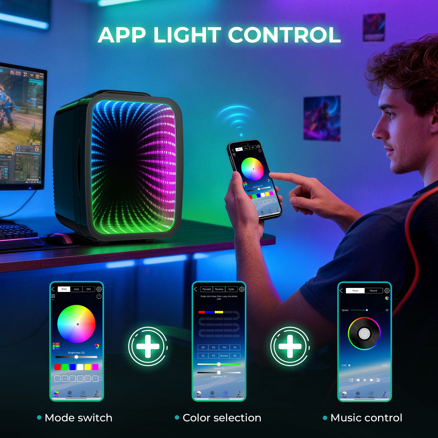 4L Mini Fridge with App-Controlled Gaming Light | Cooler & Warmer