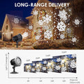 Morfone Christmas Projector Lights, Waterproof Snowflake Projector Light with Dynamic Snowfall Effect for Christmas New Year Holiday Party Decor