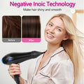 Morfone Hair Dryer, Professional Negative Ionic Thermo-Control Blow Dryer with Hair Diffuser & Nozzle, Black