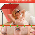 Morfone Red Light Lamp for Body Face, 660nm 850nm 940nm Infrared Light Lamp Panel with Adjustable Stand, Idea Gift for Women Men