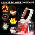 ACMETOP Kitchen Knife Meat Cleaver Knife Unique Effort Saving Chef Knife Professional Stainless Steel Butcher Knife for Meat Vegetable Father Mother Christmas Gift