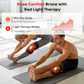 Morfone Cordless Red Light Knee Massager with 3 Heat & 3 Vibration, 660nm & 850nm Infrared Light Knee Brace with Timer，Ideal Gift for Women Man