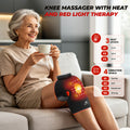 Morfone Red Light Knee Massager with Heat & Vibration, 660nm 850nm Infrared & Red Light for Knee Elbow, Cordless Heated Knee Brace, Gifts for Women Men