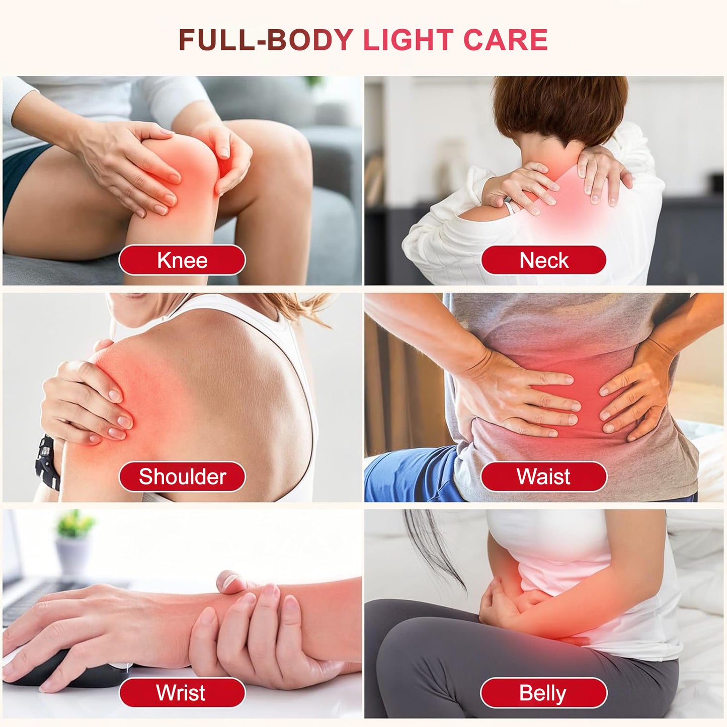 Morfone Red Light Lamp for Body and Face, Tri-Wavelength Red Light Panel with 660nm 850nm 940nm, Near Infrared Light Device with 270° Adjustable Stand for Home Office Travel Use