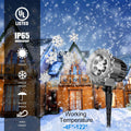 Morfone Christmas Projector Lights, Waterproof Snowflake Projector Light with Dynamic Snowfall Effect for Christmas New Year Holiday Party Decor