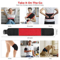 Morfone Red Light Belt for the Body, 660nm and 850nm Infrared Light Wrap, Red Light Pad Mat for Back, Shoulders, Waist, and Knees, Gift for Women Men