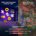 Anoak Halloween Projector Lights Outdoor, 2-in-1 HD Waterproof Holiday Projector with Remote for Halloween, Christmas, Happy New Year Decorations