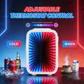 BEICHEN Mini Fridge, 4L/6 Can Small Beverage Refrigerator with LED Gaming Light, AC/DC Portable Cooler & Warmer for Bedroom, Office, Dorm, Car