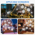 Morfone Christmas Projector Lights, Waterproof Snowflake Projector Light with Dynamic Snowfall Effect for Christmas New Year Holiday Party Decor