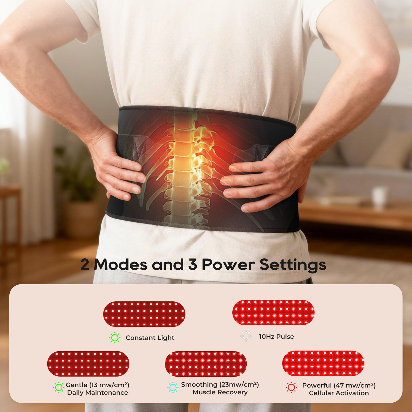 Morfone Red Light for Body, 10000mAh Cordless Portable Infrared Light Pad, 24" x 12" Red Light Mat with Timer, 660 & 850nm Infrared Heating Pad for Back Shoulder Knee Joint Waist