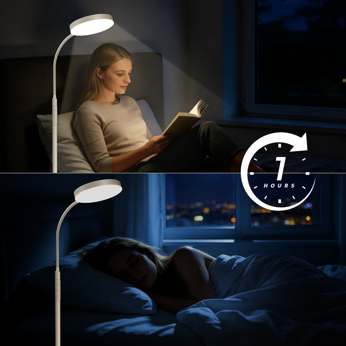 Morfone Happy Light Therapy Lamp,11000 Lux Sunlight Lamp with Remote Control, UV-Free LED