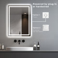 Anoak LED Bathroom Mirror, 24"x 32" Lighted Anti-fog LED Bathroom Vanity Mirror with Dual Light Source, 3 Color Lights, Horizontal & Vertical