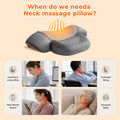 Morfone Neck Massager with Heat and Vibration, Ergonomic Neck Support Massager Pillow for Neck Relaxation, Deep Tissue Massager for Bed, Chair, Office, Home Use
