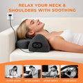 Morfone 3-in-1 Neck Massager Pillow with Heat, Vibration & Airbag Traction, Deep Tissue Massager for Bed, Sofa, Office, Home Use