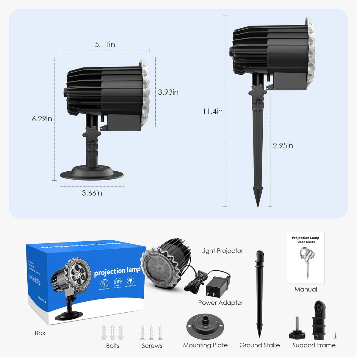 Morfone Christmas Projector Lights, Waterproof Snowflake Projector Light with Dynamic Snowfall Effect for Christmas New Year Holiday Party Decor