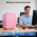 Mini Fridge for Bedroom, 4L/6 Can Small Refrigerator, Skincare Fridge for Drinks, Cosmetics, Beverage, Food, Pink