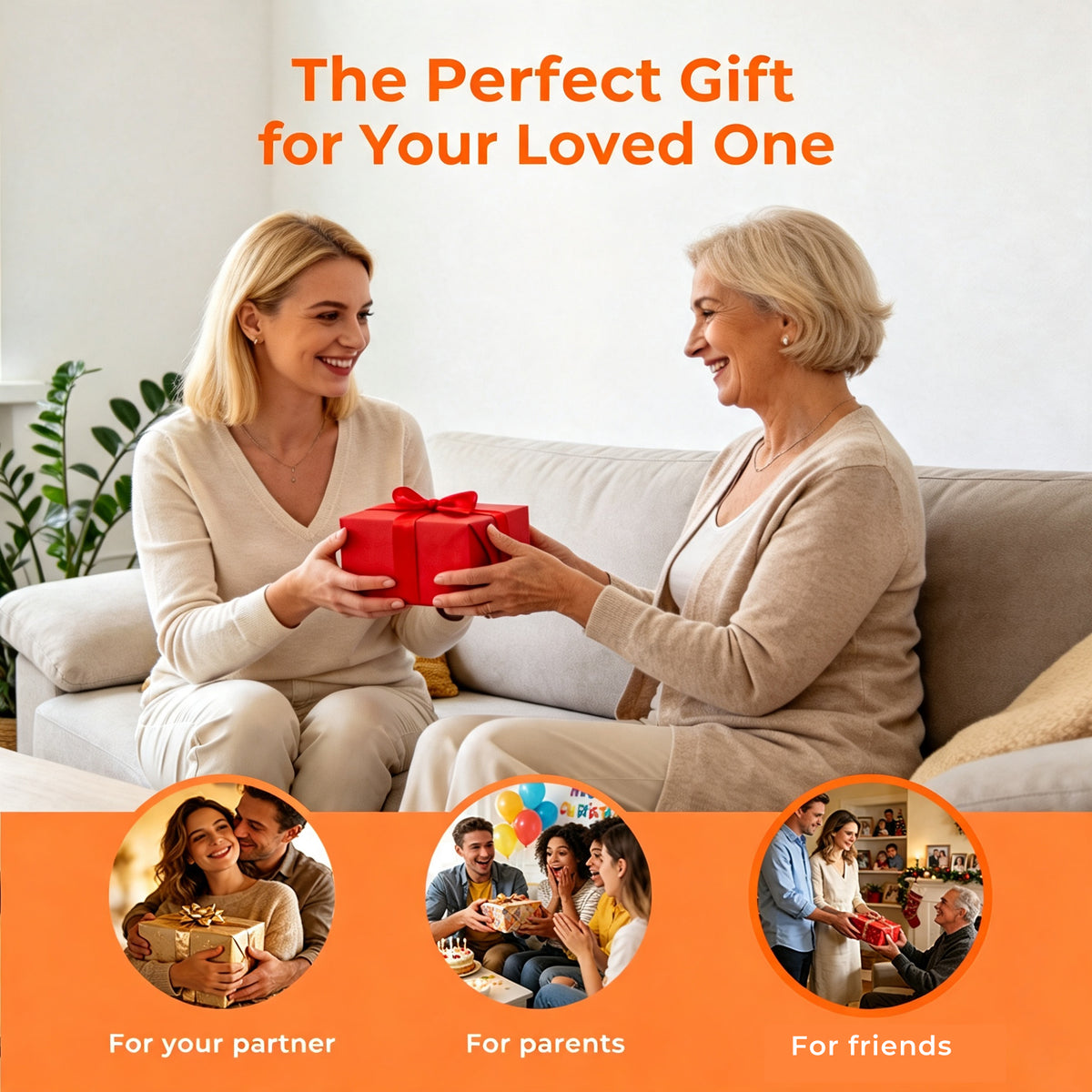 Morfone 3-in-1 Neck Massager Pillow with Heat, Vibration & Airbag Traction, Deep Tissue Massager for Bed, Sofa, Office, Home Use