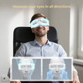 Morfone Eye Massager with Heat and Cooling, Eye Mask with DIY Massage Setting, Sleep Mask for Relax, Birthday Gifts for Women Men, Black