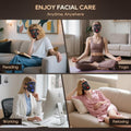 Morfone Red Light Therapy Mask for Face, Led Face Mask with Massage Function, 4 Modes, Portable Red Light Mask for Skincare at Home, Travel