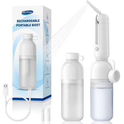 Morfone Portable Bidet for Travel, High Pressure Electric Handheld Sprayer 350ML with Dual Spray Modes, Rechargeable Waterproof Travel Bidet for Women, Men