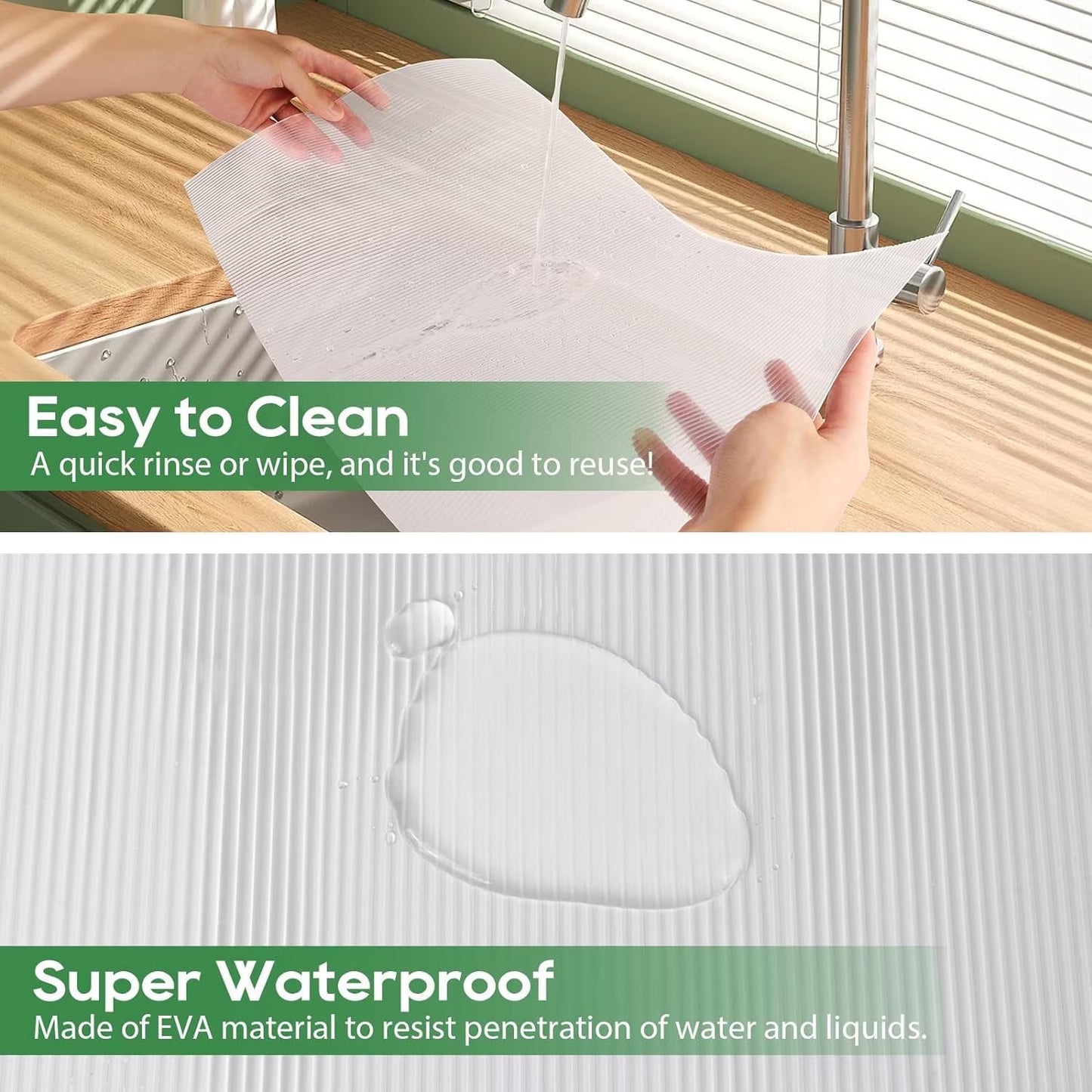 Anoak Shelf Liner Cabinet Liner, Non Adhesive Drawer Liner, Washable 12 Inch x 30 FT(360 Inch) Waterproof Durable Non-Slip Shelf Liner for Kitchen, Drawer, Refrigerator
