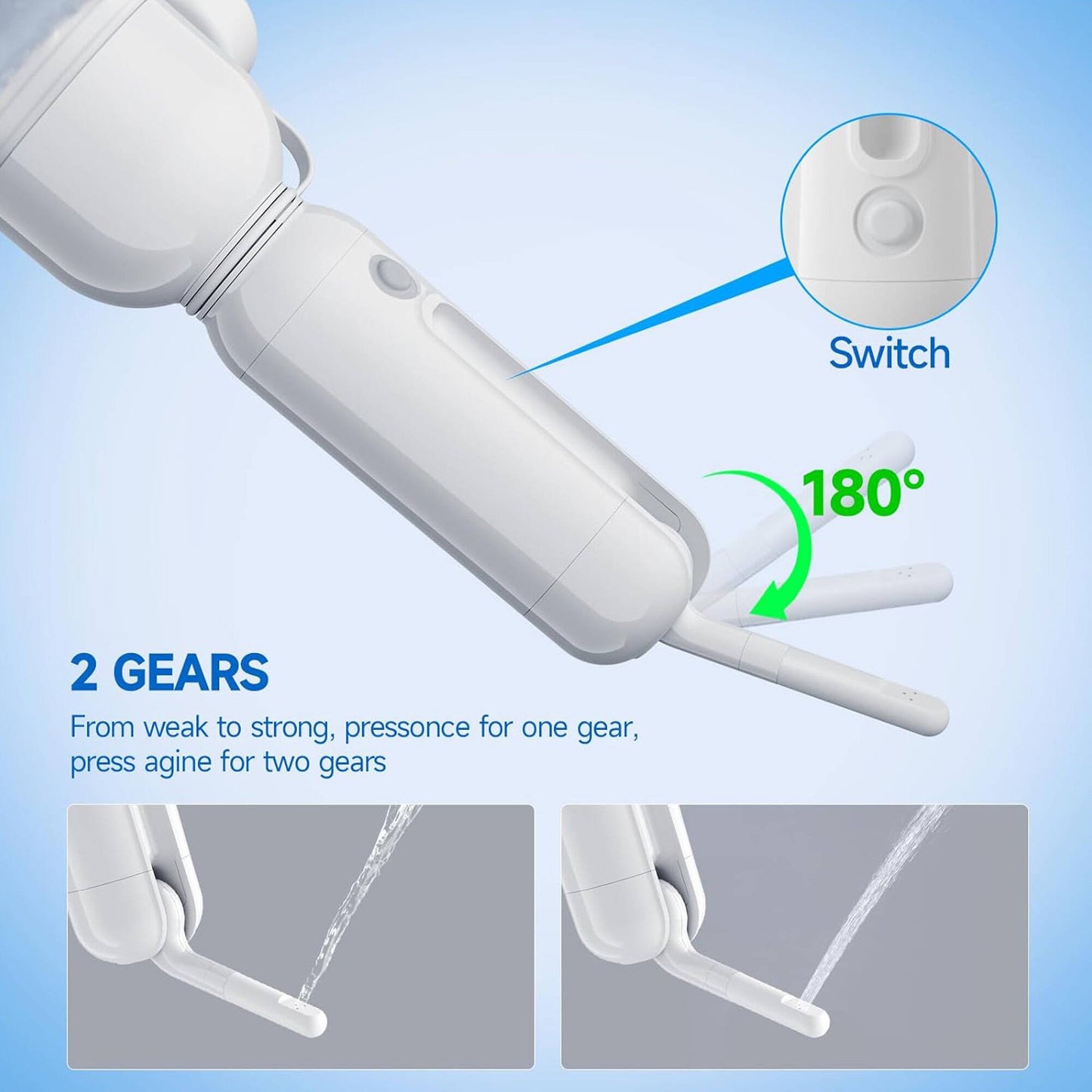 Morfone Portable Bidet for Travel, High Pressure Electric Handheld Sprayer 350ML with Dual Spray Modes, Rechargeable Waterproof Travel Bidet for Women, Men