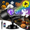 Anoak Halloween Projector Lights Outdoor, 2-in-1 HD Waterproof Holiday Projector with Remote for Halloween, Christmas, Happy New Year Decorations