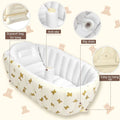 Morfone Inflatable Baby Bathtub for Newborn to Toddler, Portable Baby Tub with Built-in Air Pump, Collapsible Shower Basin for Easy Storage