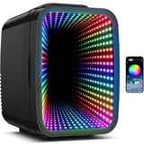 BEICHEN Mini Fridge, 4L/6 Can Small Beverage Refrigerator with LED Gaming Light, AC/DC Portable Cooler & Warmer for Bedroom, Office, Dorm, Car - Black