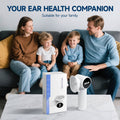 Morfone Upgraded Ear Wax Removal, 2 in 1 Cleaning & Drying Ear Cleaner, Effective Ear Cleaning Kit with One-Piece Waste Tank, Safe Ear Irrigation with 5 Pressure Settings, IPX7 (Black)