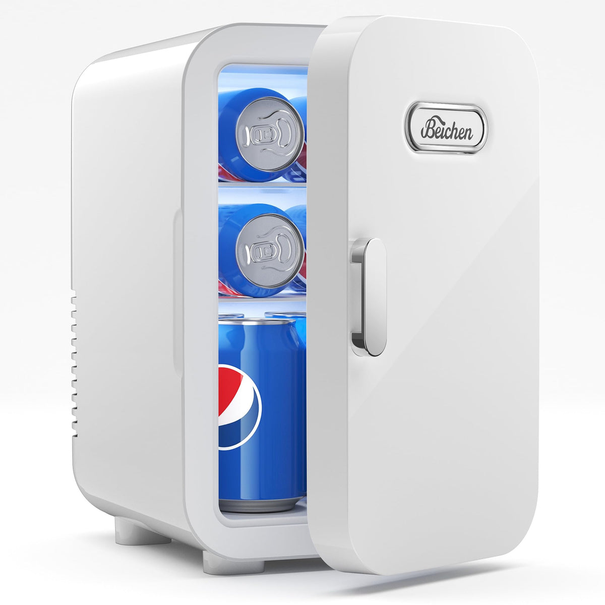Mini Fridge, 6L/8 Can Portable Small Refrigerator Cool& Warm AC/DC
