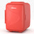 Red Mini Fridge for Bedroom, 4L Portable Refrigerator for Drinks & Skincare