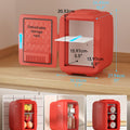 Red Mini Fridge for Bedroom, 4L Portable Refrigerator for Drinks & Skincare