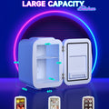 White Mini Fridge for Bedroom | 4 Liter Cooler with Dimmable LED Light