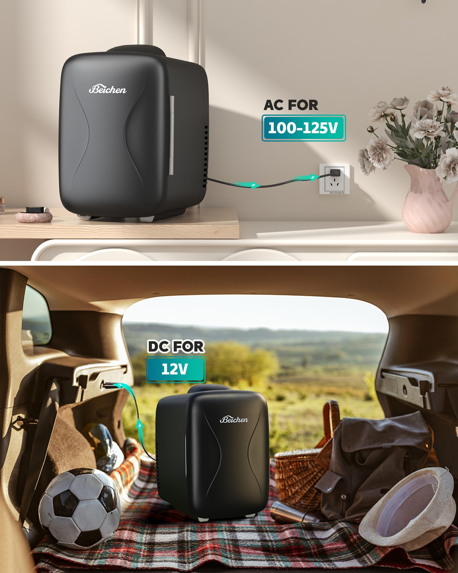 Mini Fridge for Bedroom, 4L Skincare Fridge Cooler & Warmer