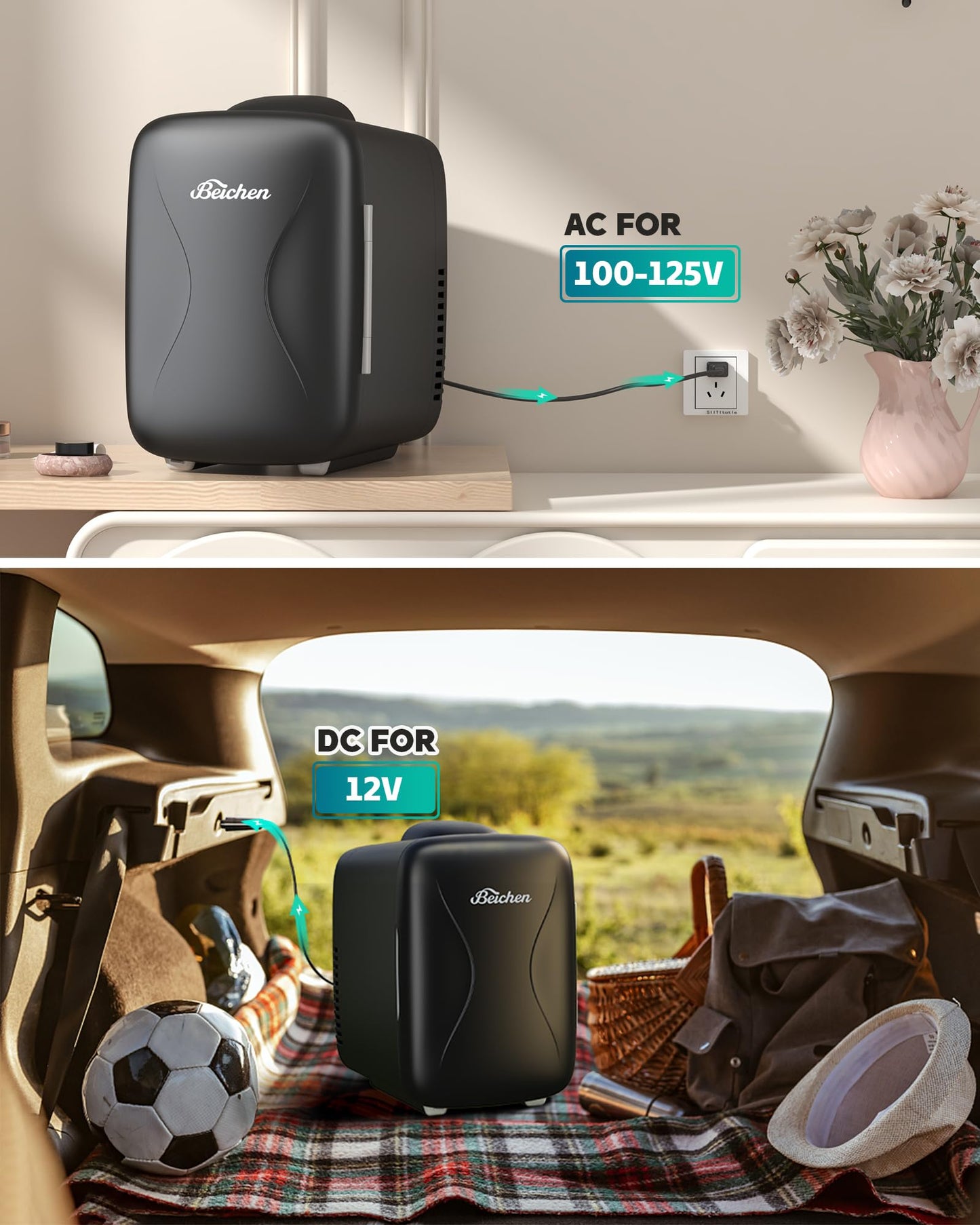 Mini Fridge for Bedroom, 4L Skincare Fridge Cooler & Warmer