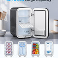 Mini Fridge, 6L/8 Can Portable Small Refrigerator Cool& Warm AC/DC