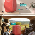 Red Mini Fridge for Bedroom, 4L Portable Refrigerator for Drinks & Skincare