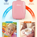 Pink Mini Fridge for Bedroom,4L Skincare Fridge for Bedroom & Office
