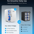Mini Fridge, 6L/8 Can Portable Small Refrigerator Cool& Warm AC/DC