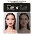 Morfone Red Light Therapy for Face and Neck, 4 Modes Face Mask Light Therapy with Neck Masks, 850nm Infrared & Red Light Mask for At-Home & Travel, Ideal Gift for Woman